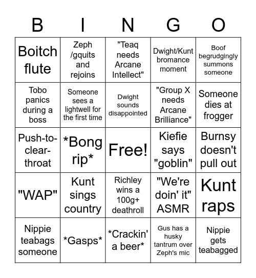 <META> Naxx Bingo Card