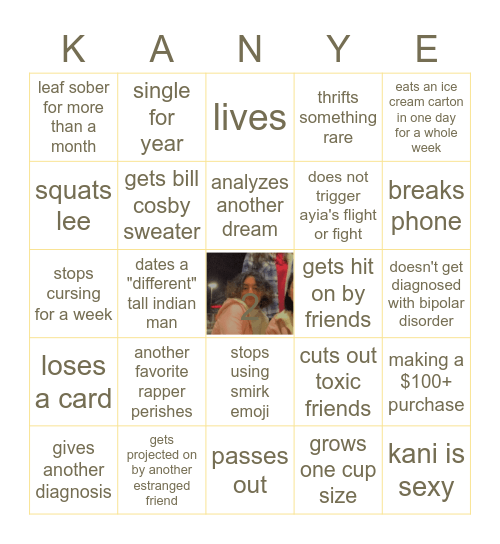 real kaneiehsiaia Bingo Card