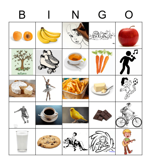 FOOD AND SPORTS Bingo Card