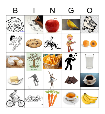 FOOD AND SPORTS Bingo Card