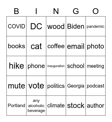 Orion Bingo Card