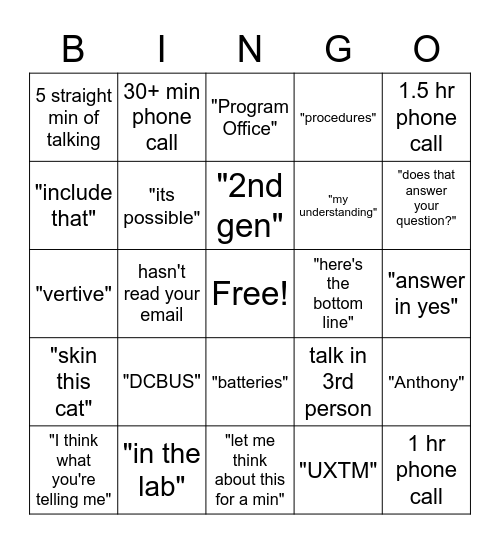 Bingo Card