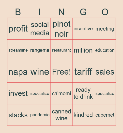 2021 Kickoff Meeting Bingo Card