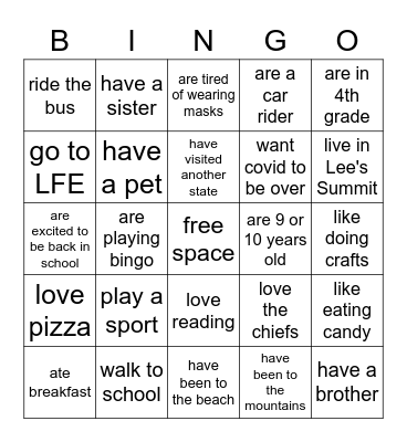 Bingo Card