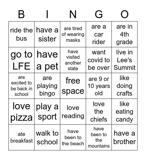 Bingo Card