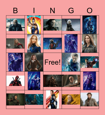 Marvel Bingo Card