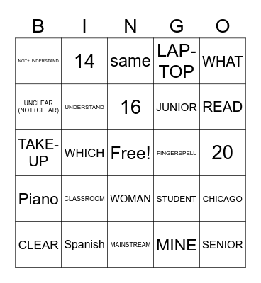 Midterm Exam review Bingo Card