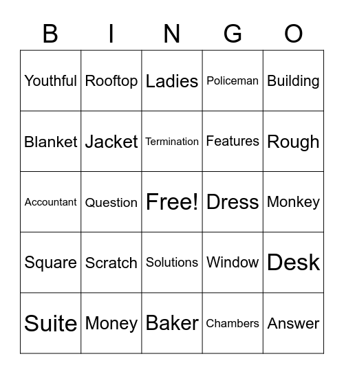 Test Trail Bingo Card