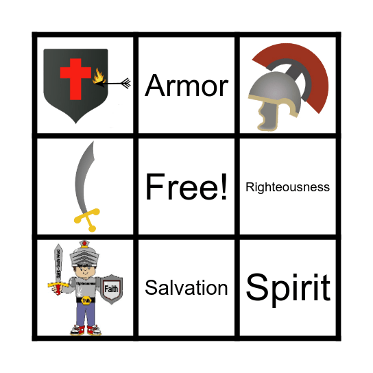 ARMOR OF GOD BINGO Card