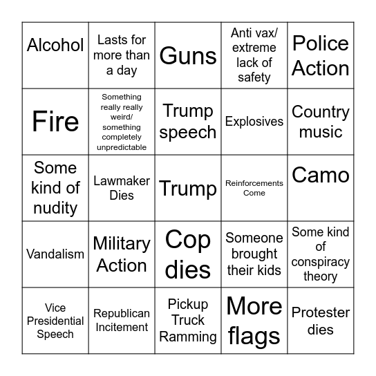 Riot bingo Card