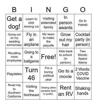 I Have The Bingo! Bingo Card