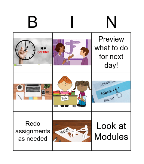 Successful Students Bingo Card