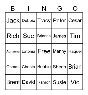 We Are Friends Bingo Card