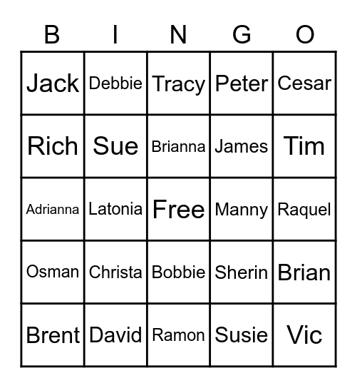 We Are Friends Bingo Card