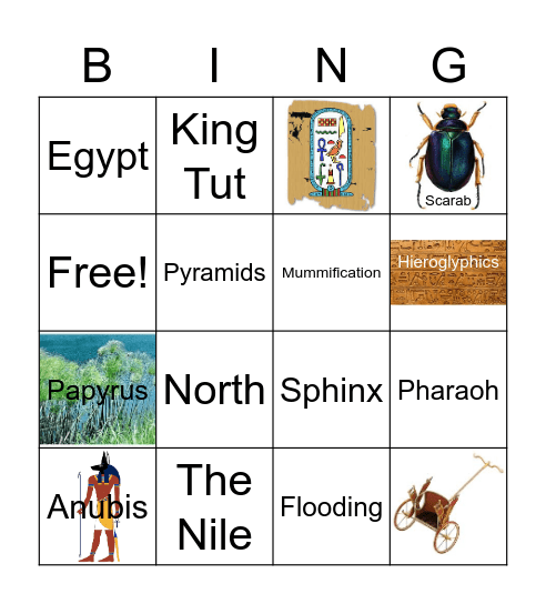 Ancient Egypt Bingo Card