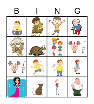 Adjective Bingo Card