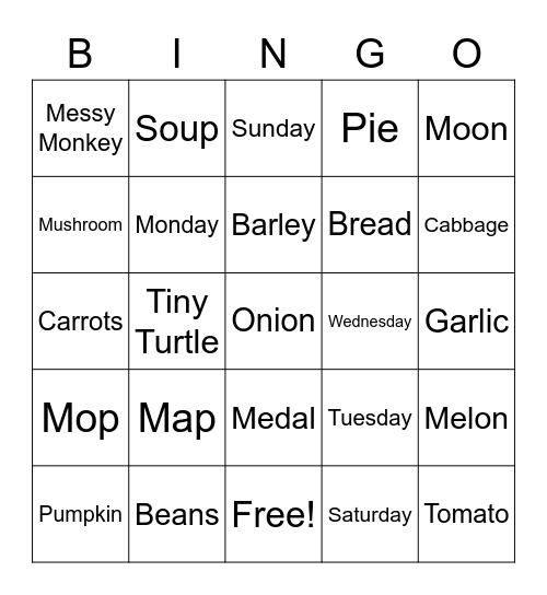 YIC 3 U 1 Bingo Card