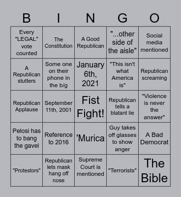 UNTED STOTES BIMGO Bingo Card