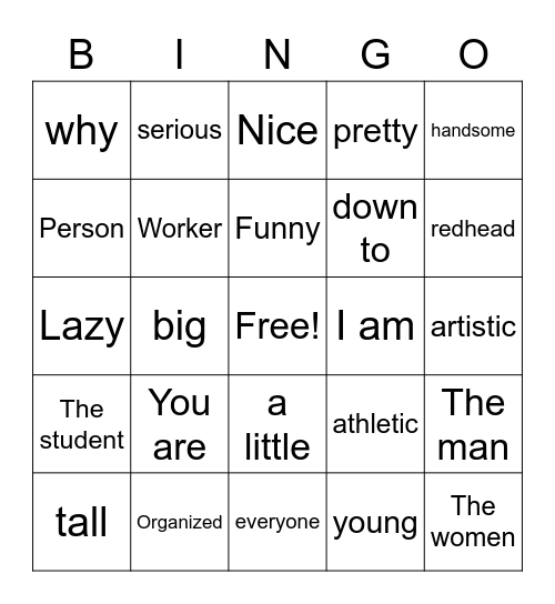 Spanish Bingo Card