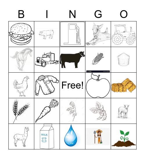 Agriculture Bingo Card