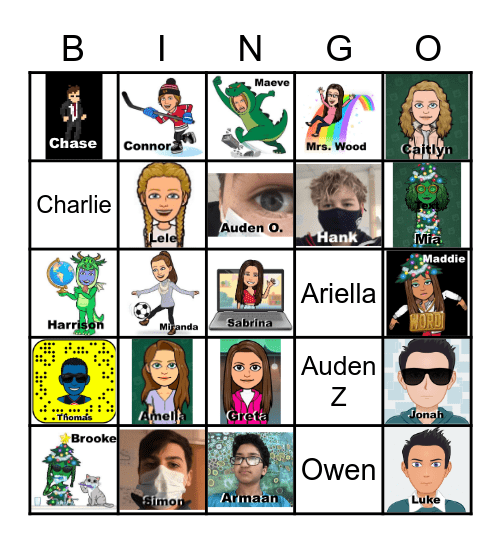 Wood Homeroom Bingo! Bingo Card