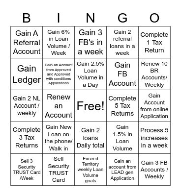Missouri Quick Start Bingo Card