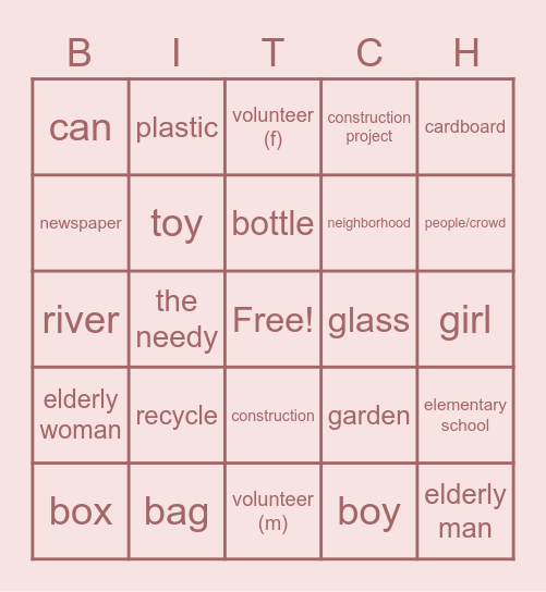 hot girl bingo Card