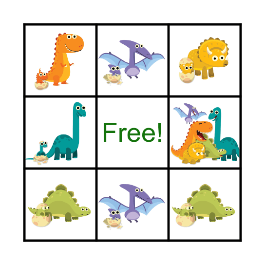 Dinosaurs Bingo Card