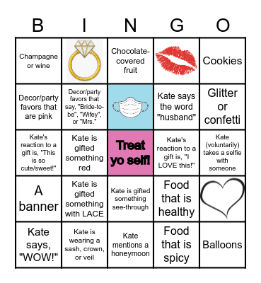 Bachelorette BINGO! Bingo Card