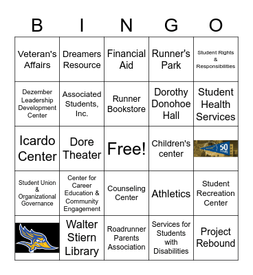 Student Affairs Staff Retreat Bingo Card