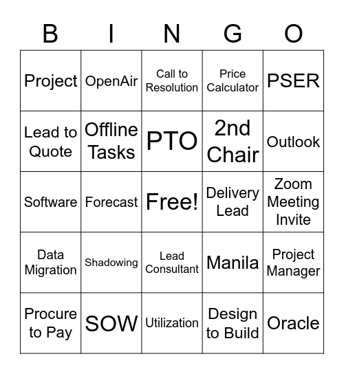 NA Services Ice Breaker Bingo Card