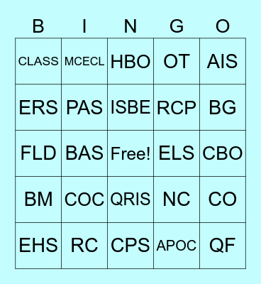 Assessments Bingo Card