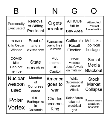 2021 BINGO Card