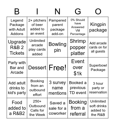 West Region Bingo! Bingo Card