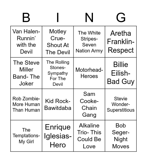 Total-Quiz.com Presents: Radio Bingo Coverall Bingo Card
