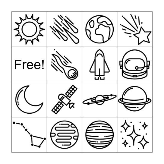 Space Bingo! Bingo Card