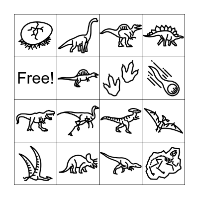 Dinosaur Bingo! Bingo Card