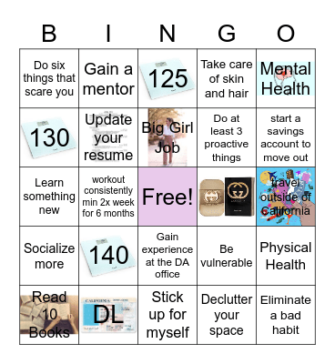 Vanessa's 2021 Bingo Card