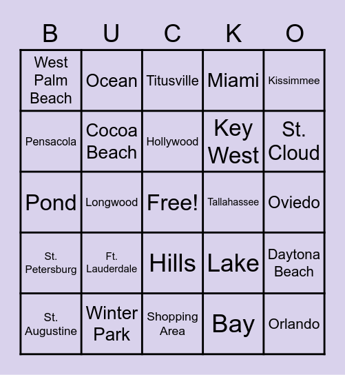 3:1 - Telling Where One Lives Bingo Card