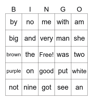 Family Game Night! Bingo Card