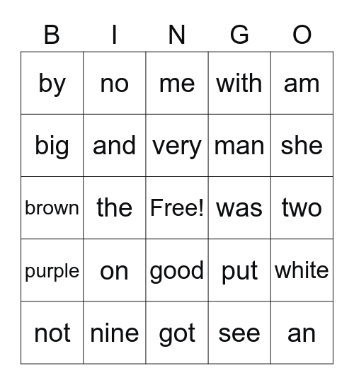 Family Game Night! Bingo Card