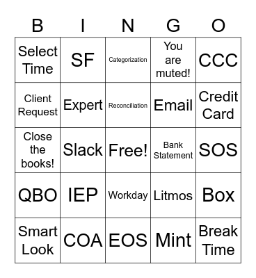 Team JVince Bingo Card