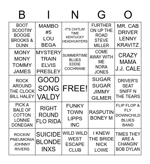 BINGO #5 Bingo Card
