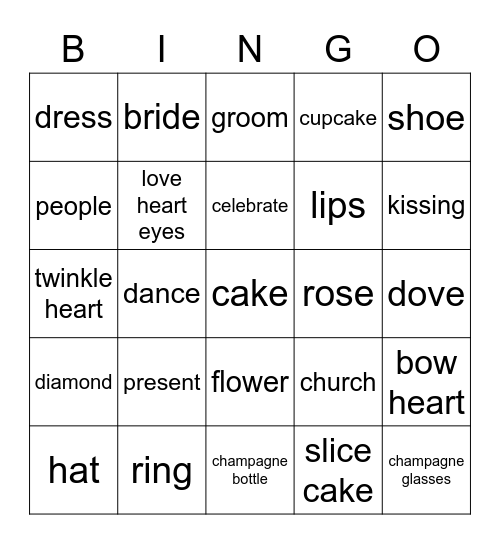 steph's bridal shower Bingo Card
