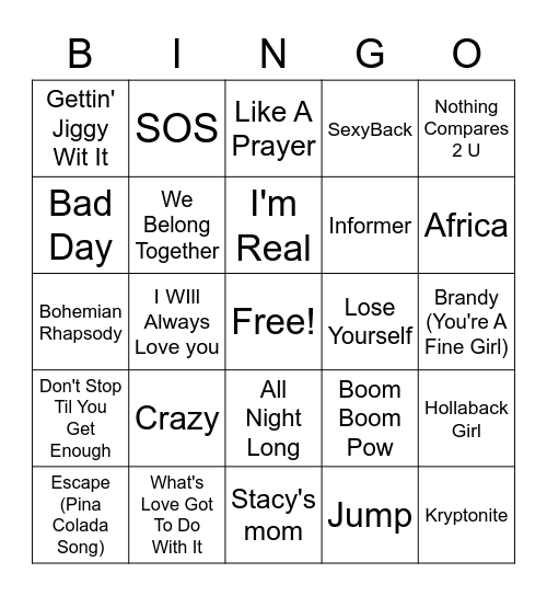 3-28 Tavern #2 Bingo Card