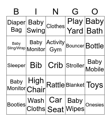 Gabby's Glam Celebration Bingo Card