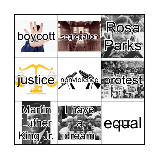 Martin Luther King Jr. Bingo Card