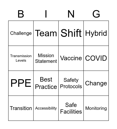 Distance Learning Bingo! Bingo Card