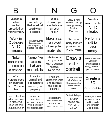 STEAM BINGO Card