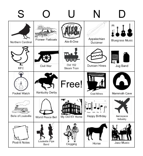 Sounds of Kentucky Bingo Card